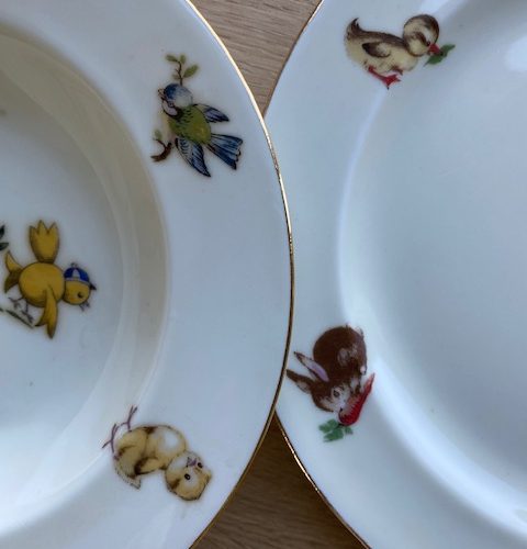 Ensemble vaisselle pour enfant en porcelaine de Limoges