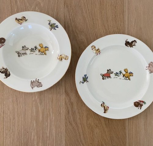 Ensemble vaisselle pour enfant en porcelaine de Limoges