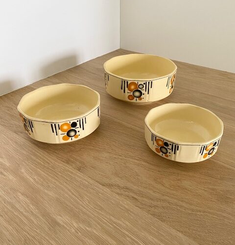 Set de 3 plats creux Art déco Boch Frères – Années 1920/30