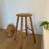 Haut tabouret en bois - vintage - Image 3
