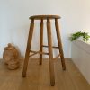 Haut tabouret en bois - vintage - Image 4
