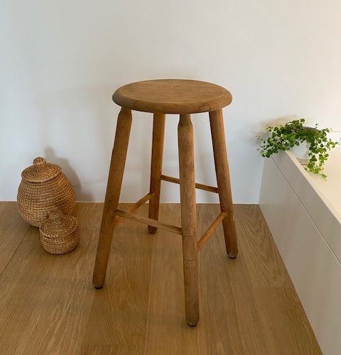 Haut tabouret en bois – vintage