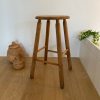Haut tabouret en bois - vintage - Image 5