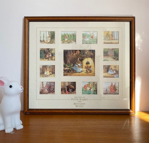 « The Tale of Peter Rabbit and Benjamin Bunny » impression encadrée – années 1990