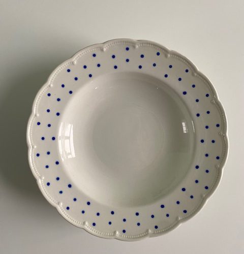 Série de 6 assiettes creuses – Boch petits pois – 1960