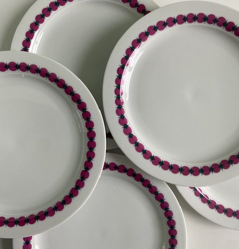 Série de 6 assiettes plates / Tapio Wirkkala – années 1960