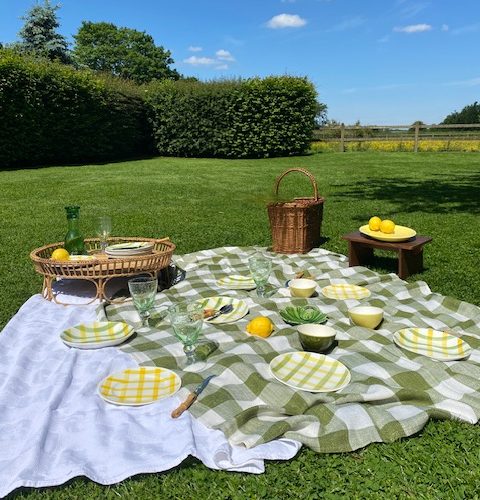 Nappe à carreaux vert – vintage