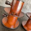 Série 4 tasses et sous-tasses Vallauris - circa 1950 - Image 3