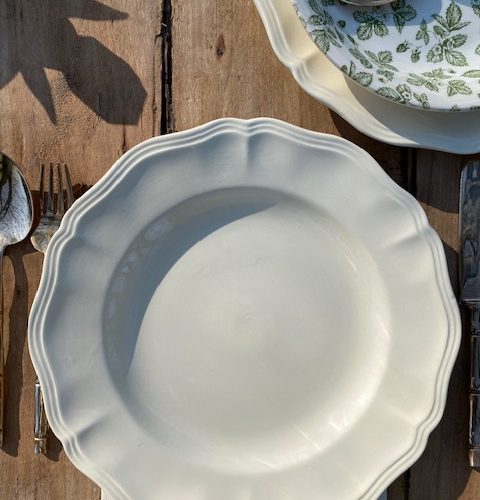 Série de 6 assiettes plates Digoin Sarreguemines – début 20ème siècle