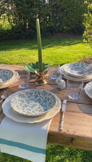Série de 6 assiettes plates Digoin Sarreguemines - début 20ème siècle - Image 2