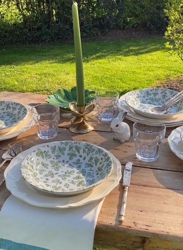 Série de 6 assiettes plates Digoin Sarreguemines – début 20ème siècle