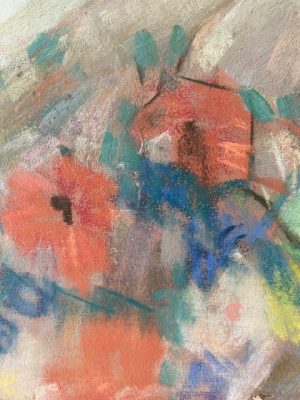 Petite fille au perroquet - pastel de Marie Ingels Pauwaert - Image 3