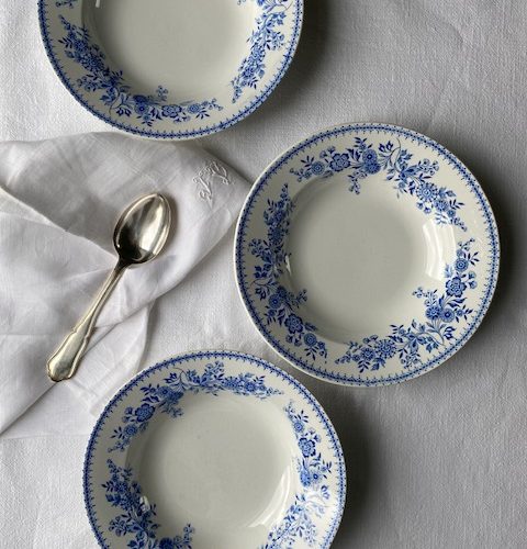 Trois assiettes creuses « Bruges » – Maestricht – circa 1900
