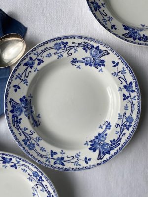 Trois assiettes creuses "Rosa" - Boch Frères - circa 1900 - Image 2