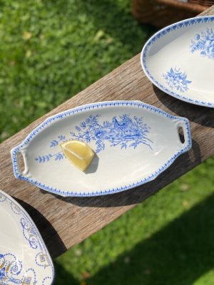 Ravier motif champêtre bleu - Jemappes