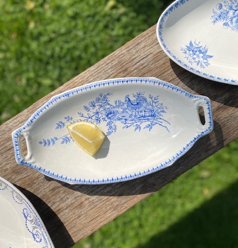 Ravier motif champêtre bleu – Jemappes