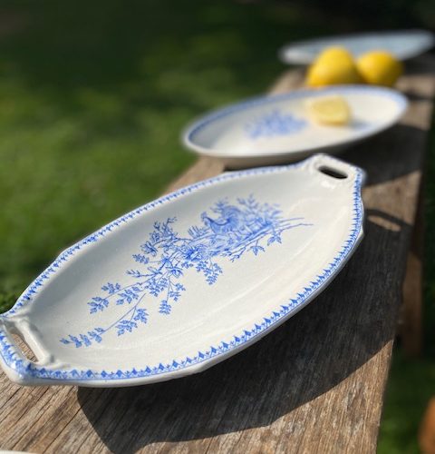 Ravier motif champêtre bleu – Jemappes