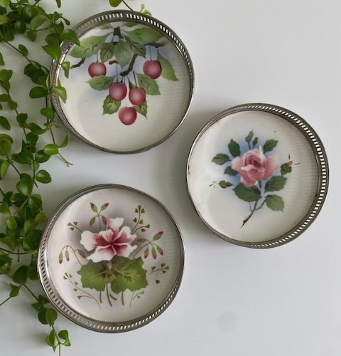 Série de 3 dessous de bouteille Art Déco – 1920