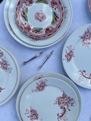 Série de 11 assiettes à décor floral - Nimy - Image 3