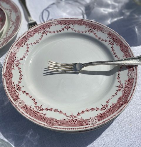 Série de 6 assiettes Moulin des Loups – Terre de fer – Provence