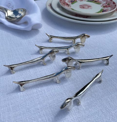 Set de 6 porte-couteaux « Teckel » – 1960/70