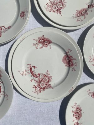 Série de 11 assiettes à décor floral - Nimy - Image 2
