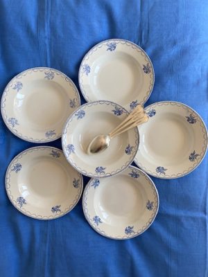 Série de 6 assiettes creuses Céranord Saint-Amand